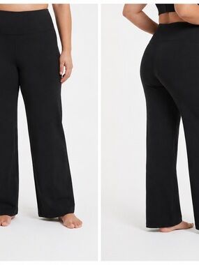 Spanx Bod-A-Bing! Wide Leg Slimming Pants Black Plus Size Medium Travel Flowy